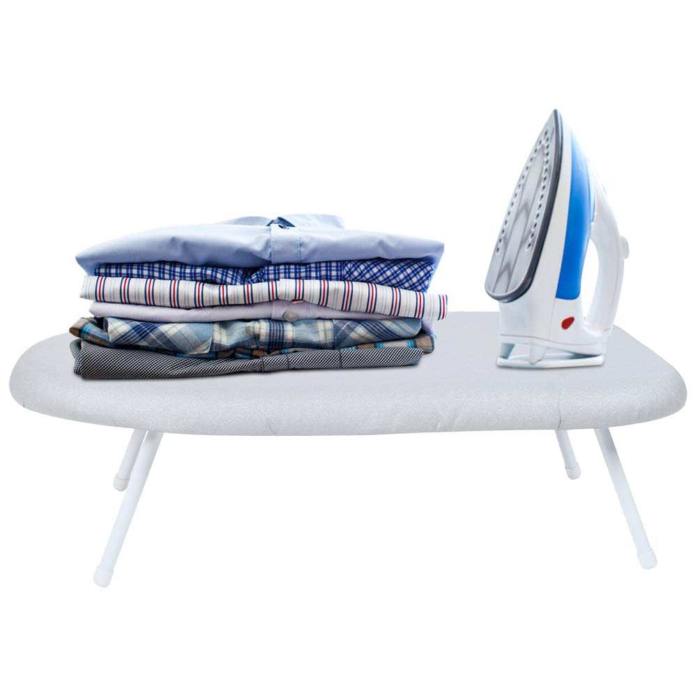 Asse da Stiro Pieghevole Mini Asse da Stiro Portatile Dal Design in Tubo D'acciaio per Uso Domestico 60 X 35 Cm Tessuto di Cotone Resistente