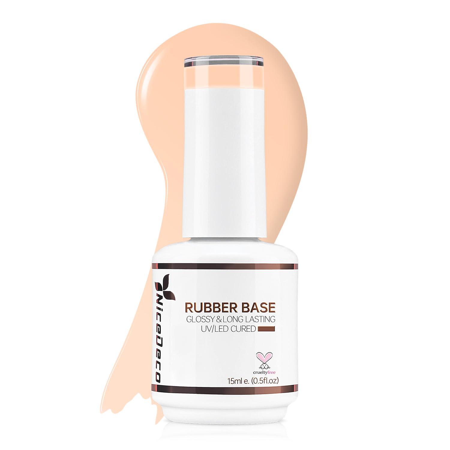 Nicedeco Base Rubber para Uñas Esmaltes Semipermanentes en Gel Base de Caucho UV/LED Soak-Off Colores Vibrantes y Duraderos 15ML 06 — view 17