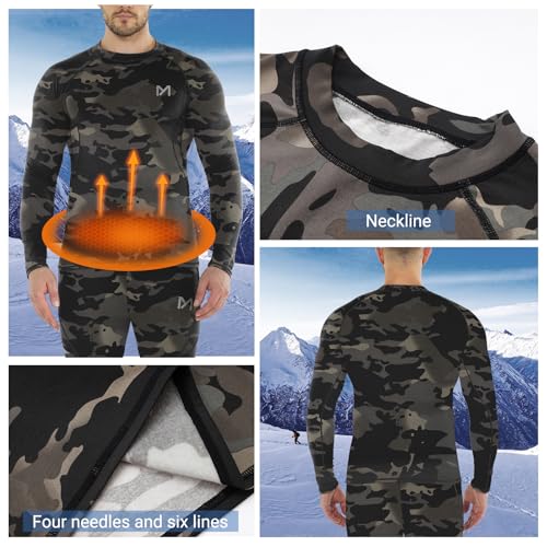 MEETWEE Men's 4/5 Pack Thermal Compression Shirts Long Sleeve Fleece Lined Base Layer Top Winter Workout Gear Undershirt3