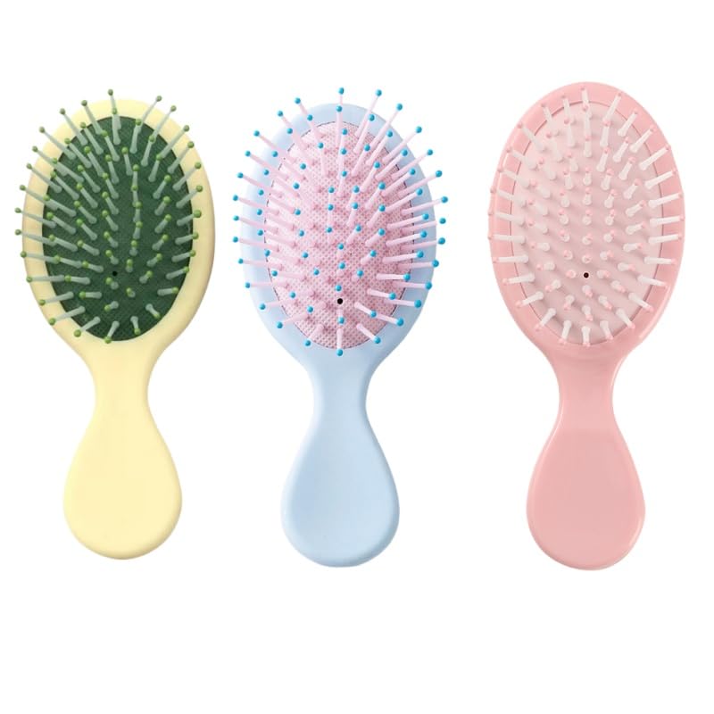 YANCAUYUNL Air Bag Comb 3pcs Mini Comb Hair Plastic Macaron Massage Hair Brush Women Dry for Hair Care Mini Scalp Tool Child or Girl Travel