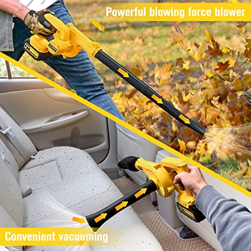 2 In 1 Brushless String Trimmer & Leaf Blower, 2Pcs 21V 3.0Ah Batteries With Fast Charger, Imoumlive Cordless String Trimmer, 3 Types Of Blades, 90° Adjustable Head, Cutter For Lawn,Yard Garden #TOP4
