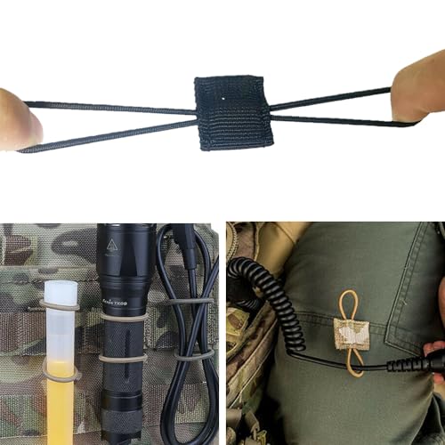 XINGSUI 16 Pcs Tactical Molle Retainer Fitting,Outdoor Tool Tactical Webbing,for Tactical Bags Backpack,Outdoor Survival Rope Making Lanyards,Keychain(4 colours) - Image 4
