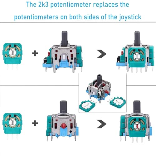Image of 10pcs 2K3 Ohm Potentiometer Replacement for Dualsense PS5 Controller, Trim Pot Resistor Thumbstick Module Sensor for ALPS Analog Joystick