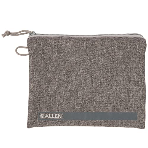 Allen Company Lockable Handgun Storage Pouch with Writeable ID Label, Full-Size 7" to 9" Handguns, Gray