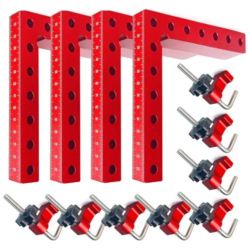 TRAVEANT Aluminum Right Angle Corner Clamps (5.5×5.5″) – 4 pack