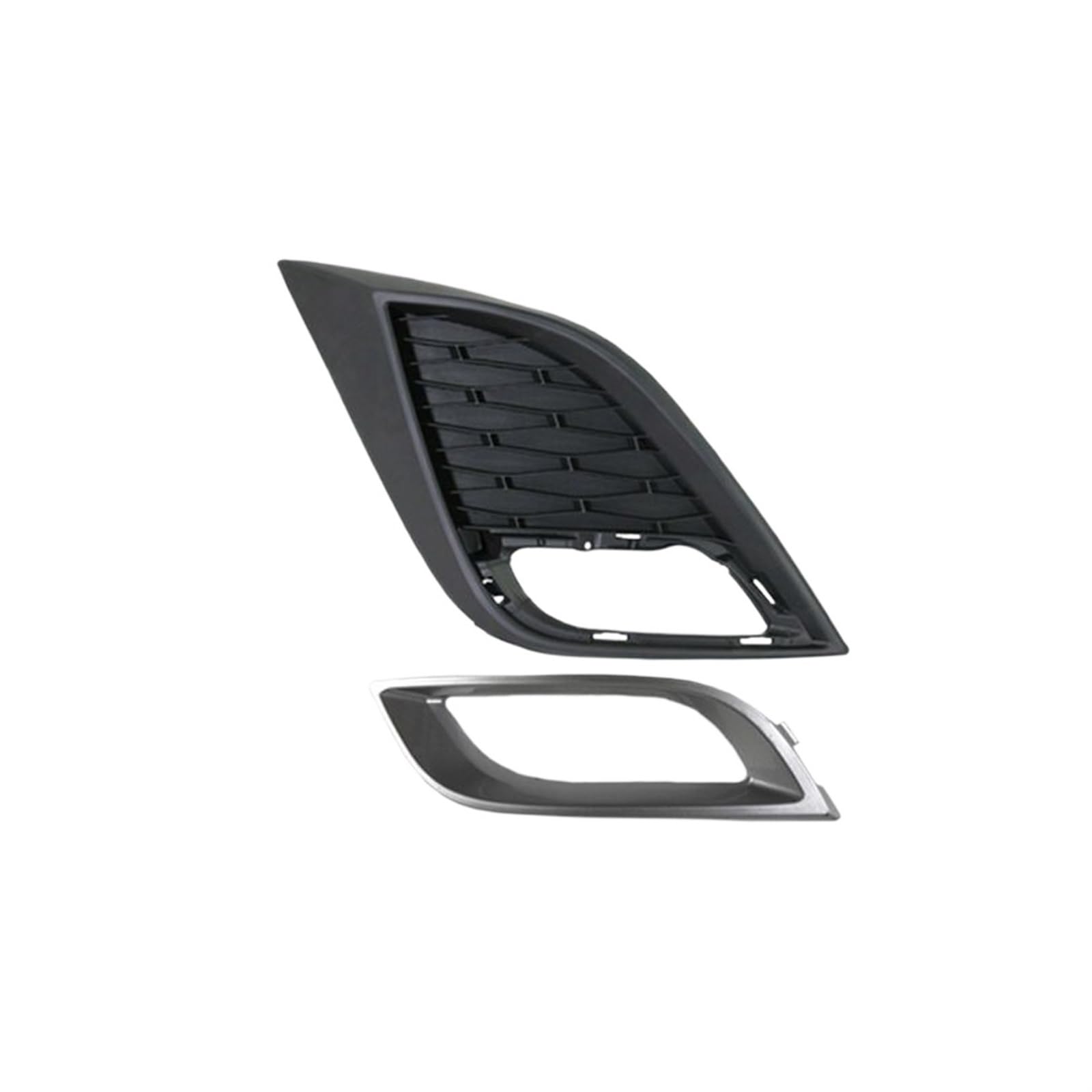 Parrilla Delantera de Coche BBN250C11C Luz Antiniebla Parachoques Delantero Derecho Coche Cubierta Parrilla Lámpara Antiniebla con Marco Cromado para Mazda 3 2010 2011 Rejilla Frontal
