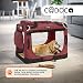 CADOCA® Hundebox XXL 90x60x66cm faltbar atmungsaktiv robust Hundetransportbox Transporttasche Haustiertransportbox Hundetragetasche Dunkelrot