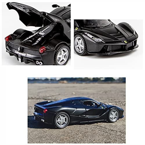 Image of 1 /32 Model Car for Ferrari Race and LaFerrari Toy Car Pull Back Alloy Diecast Model Vehicles Door Can Be Open for Boys Adults Girl Gift (Black)