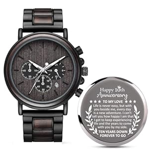 10 Years Anniversary for Men Gifts,10th Tenth Wedding Anniversary Keepsake for Husband,Tin, Aluminum Aniversario Marriage Presents for Him