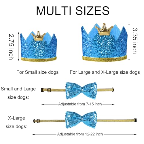 Suministros para fiesta de cumpleaños de perro, sombrero y bandana miniatura 5