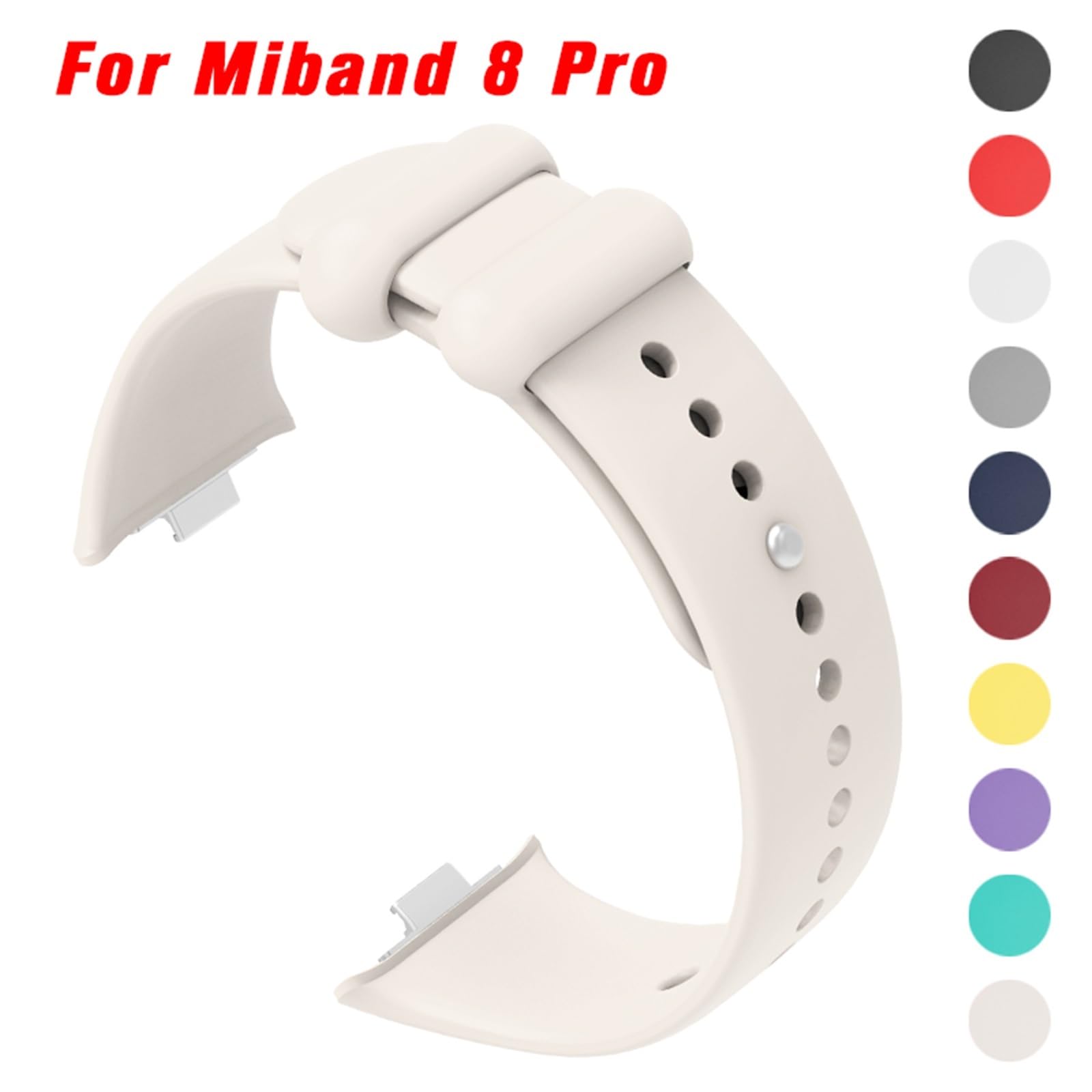 JDIME Cinturino in silicone per xiaomi mi banda 8 pro sostitutiva sport cinghia da polso traspirante per miband 8pro braccialetto bracciale