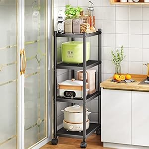 SAYZH Standregal 5 Etagen mit Rollen