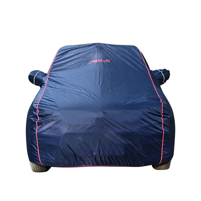 Able Parashuit Blue WR Water Resistance Car Body Cover with Mirro...