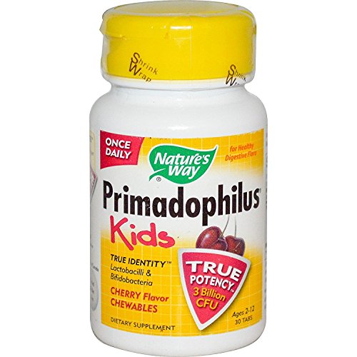 Nature's Way Primadophilus Kids 3 Billion Cfu, 30 Cherry Flavored Chews (Ages 2-12, Refrigerate To Maintain Maximum Potency), Pack Of 6 #TOP20