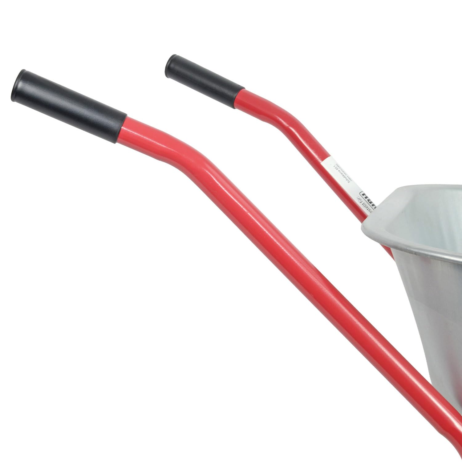 HBH Schubkarre 85 Liter Garten, bis 160kg Tragkragkraft, ideale Gartenschubkarre, Luftrad 4,00-8, Stahlfelge mit Kugellager, verzinkte Stahlmulde, mit Muldenstützbügel und Kippbügel, Farbe rot