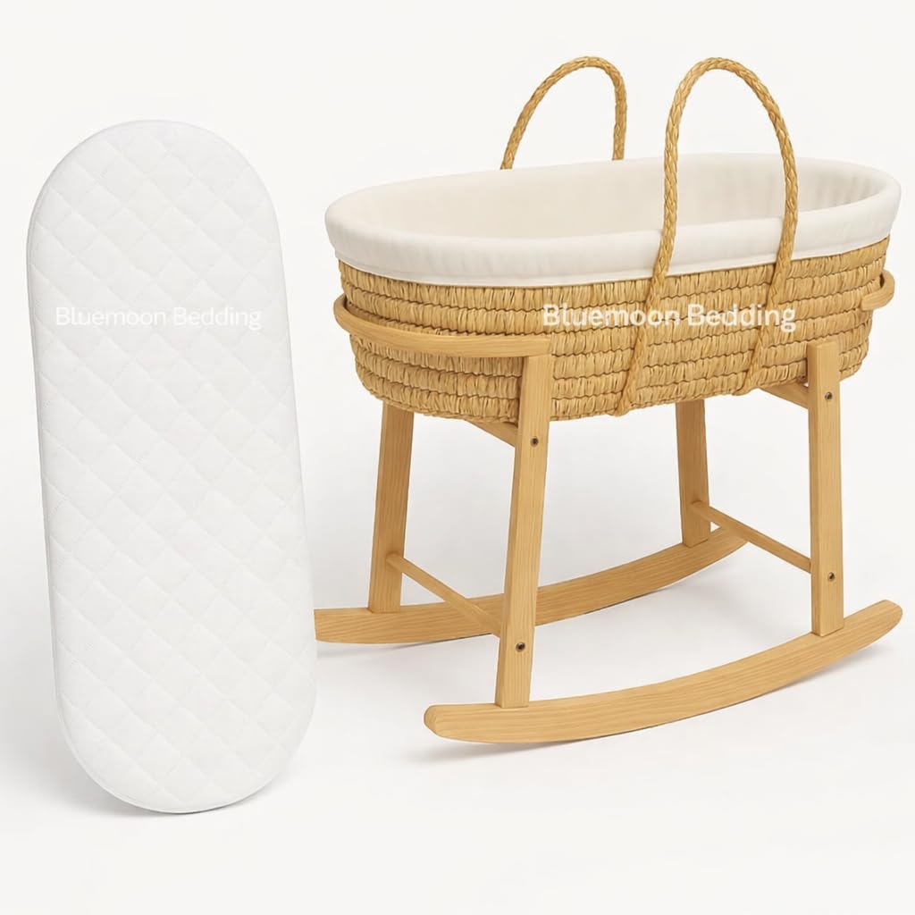 Materasso in microfibra ipoallergenico Moses 74 x 28 x 3 cm di spessore ovale