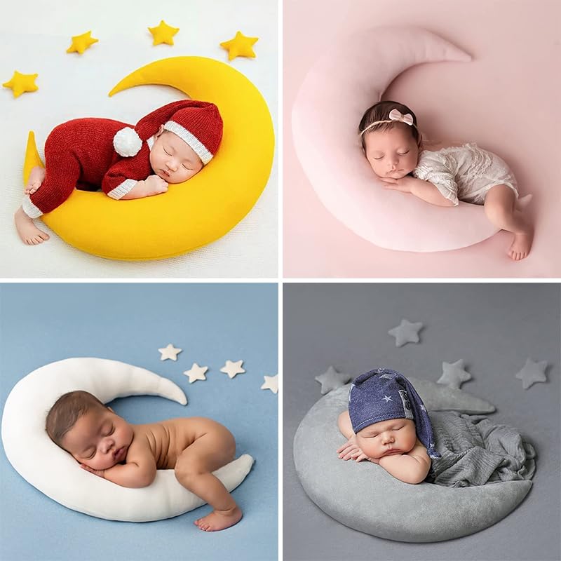 Amazon.co.jp: 寝相アート 月齢フォト 小物 三日月型 枕 星と月 