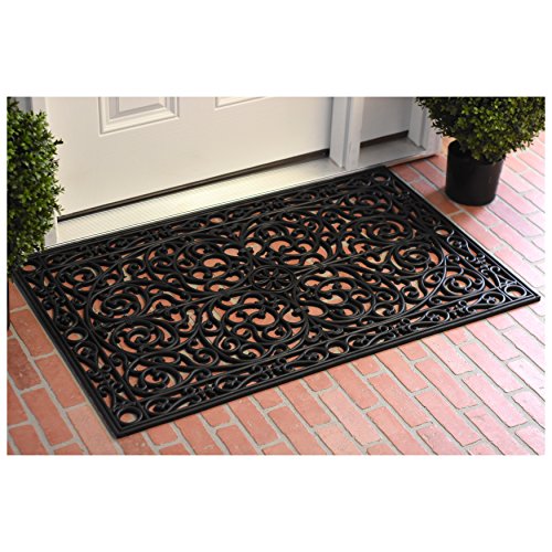 Calloway Mills 900222436 Gatsby Rubber Doormat 2' X 3' Black #TOP3