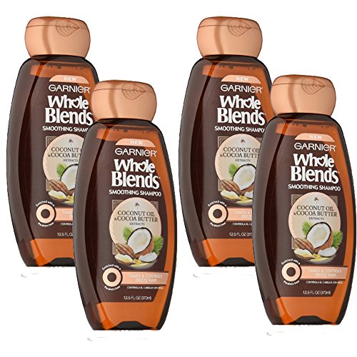 Garnier Whole Blends Shampoo with Coconut Oil & Cocoa Butter Extracts, 4 Count