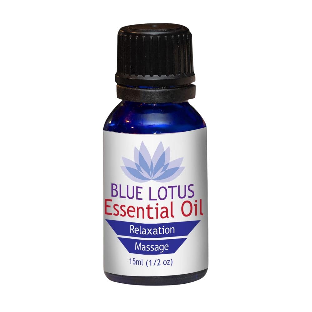Get Bizy Heath Blue Lotus Essential Oil - 100% Pure, Undiluted, Therapeutic Grade - Aromatherapy Essential Oils for Diffuser, Relaxation, Massage, DIY Soap & Candles - 0.5 Fl Oz (15 ml)