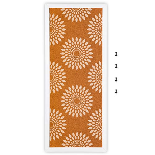 Juvale Decorative Cork Board, Bulletin Board with Frame (9.7 x 23.7 in)