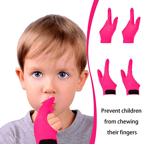 Image of 4pcs Anti Thumb Sucking Guard Gloves for Kids - Chewy Compression Glove to Stop Nail and Finger Biting - Ages 5-12