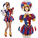 Jester Costume Court Clown Cosplay Adult Jumpsuit Halloween Carnival Party Cute Outfits Womens Leotard Woman Vintage, XX-Large