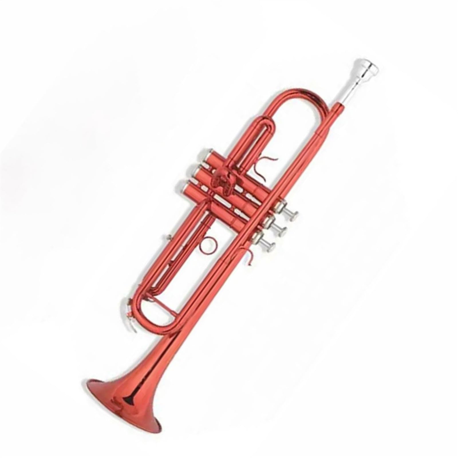 Standard Trompeten Rot Schwarz Trompete Standard Bb Bunte Trompete Set Für Anfänger Edelstahl Musical Instrument Trompete(Red)