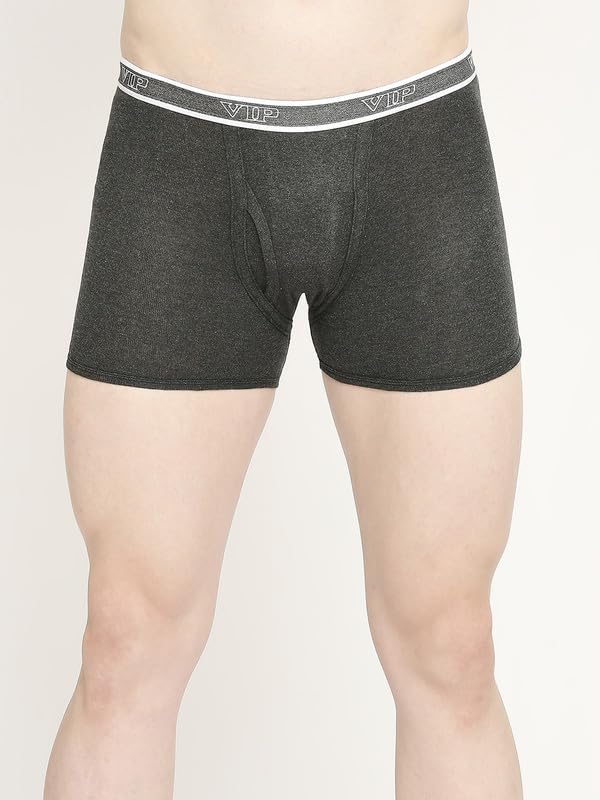 Image of VIP Advanta 100% Ribbed Cotton Fabric Trunk Combo Set for Mens with Covered Elastic Waistband