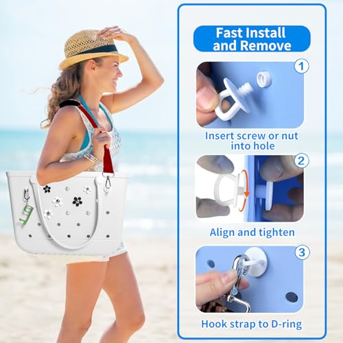 Image of Strap Wrap Clips Buttons Charm Accessories for Bogg Bag