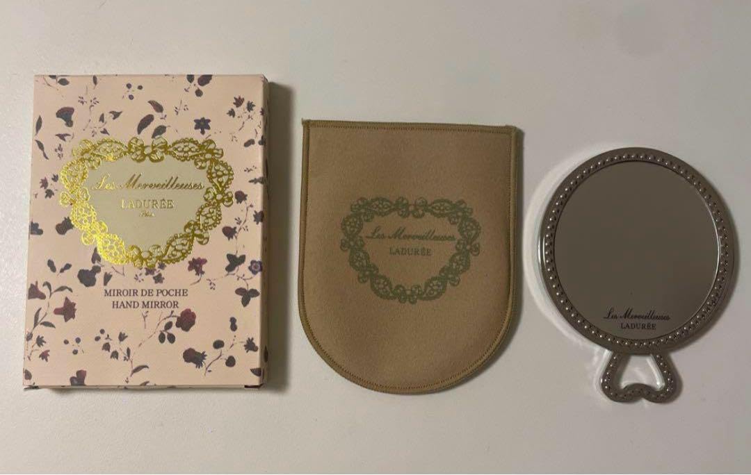 Amazon.co.jp: 箱・袋付き Ladurée ハンドミラー ラデュレ 手鏡