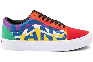 Vans Unisex Old Skool Statement Block Red/Blue/Yellow Classic Skate Shoes