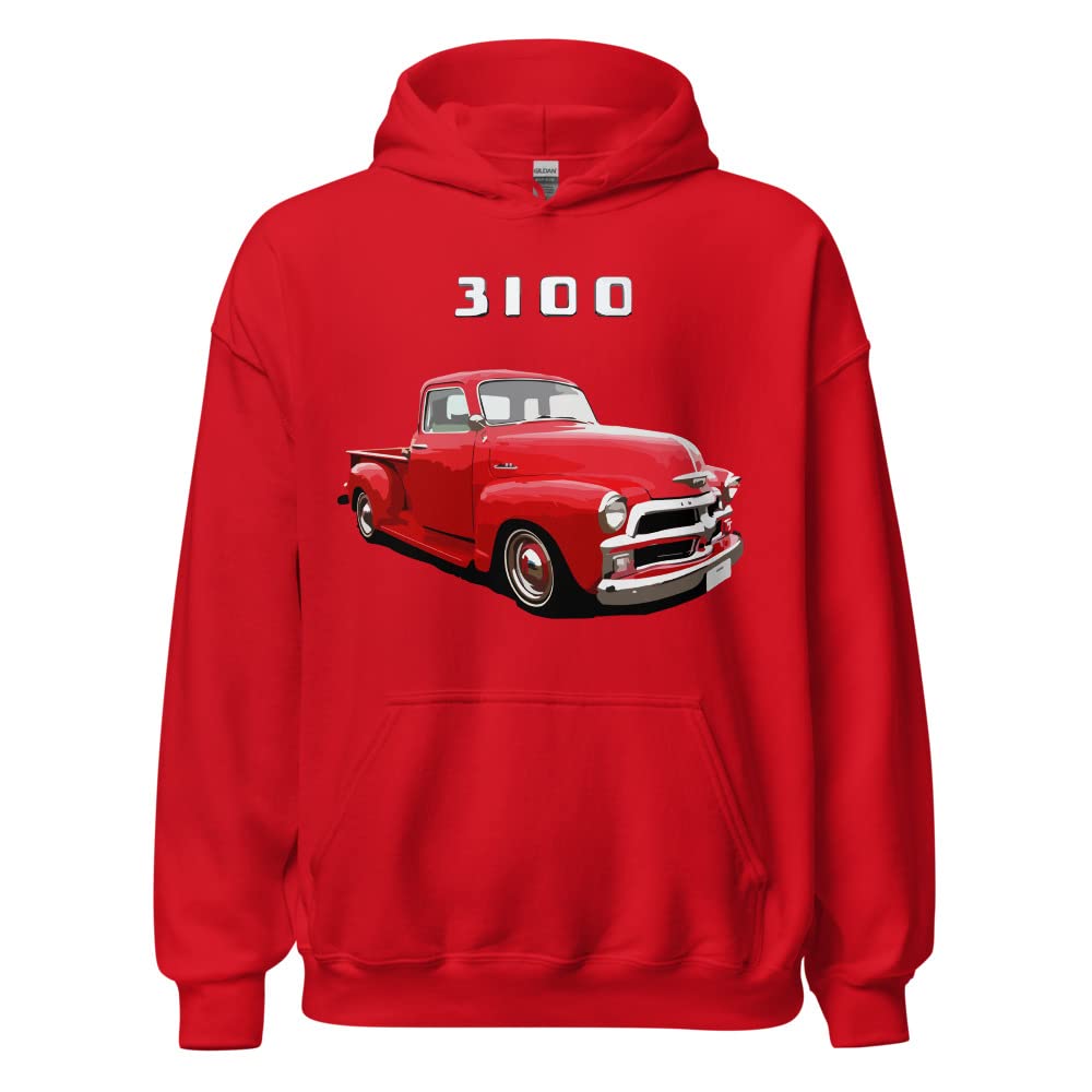 Bluza z kapturem Red Chevy 3100 Antique Pickup Truck