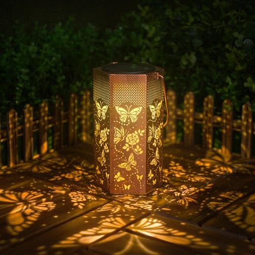 Image of Eandisom Birthday Gifts for Women, 1 Pack Butterfly Solar Lanterns