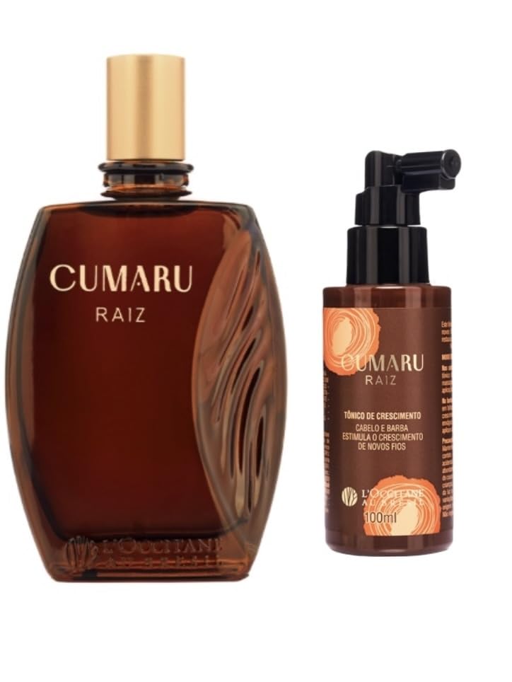 Deo Colônia Cumaru Raiz 100mL + Tônico de Crescimento Cabelo e Barba Cumaru Raiz 100mL - L'occitane Au Brésil