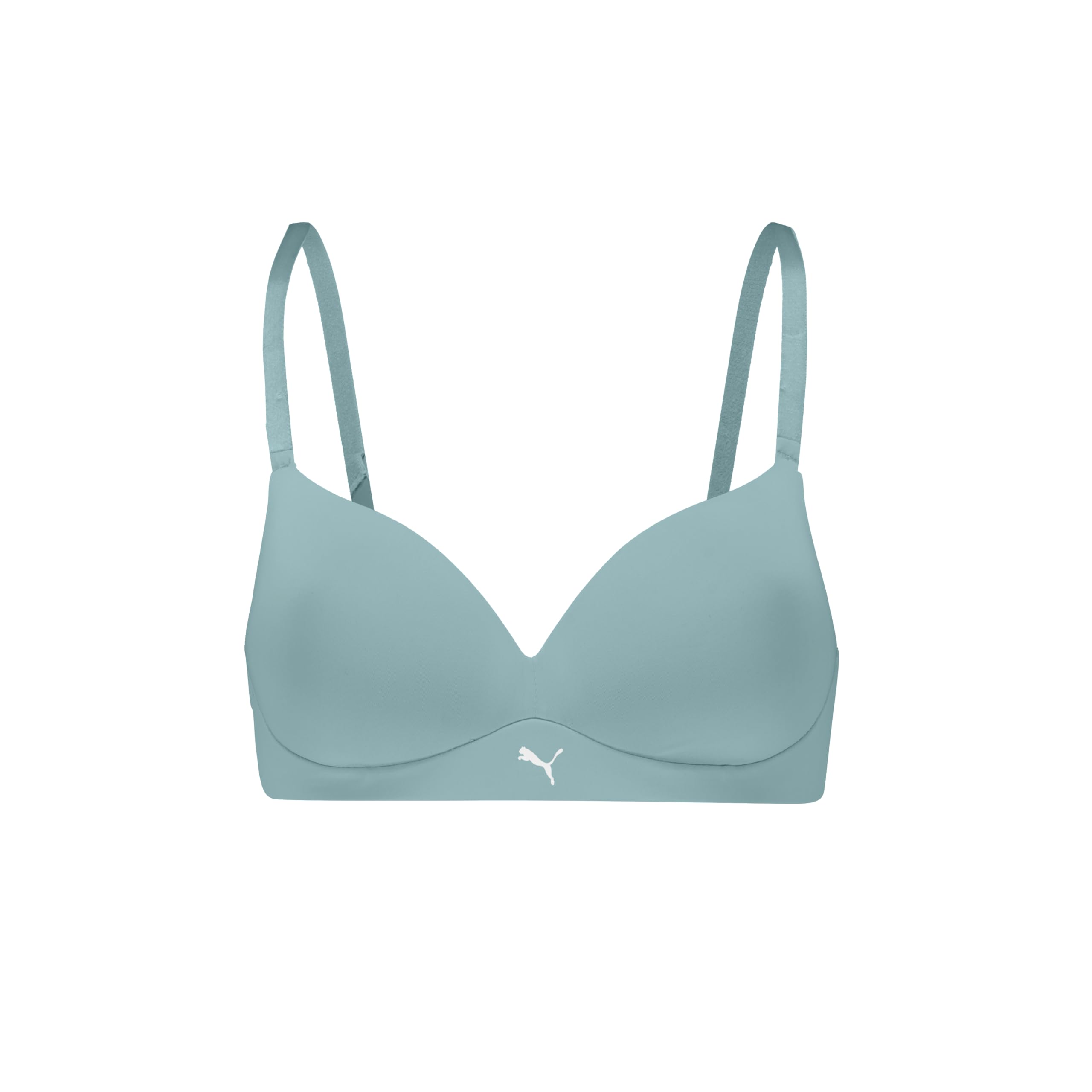 PUMA Women's Soft Padded Bra, Mint, 32C