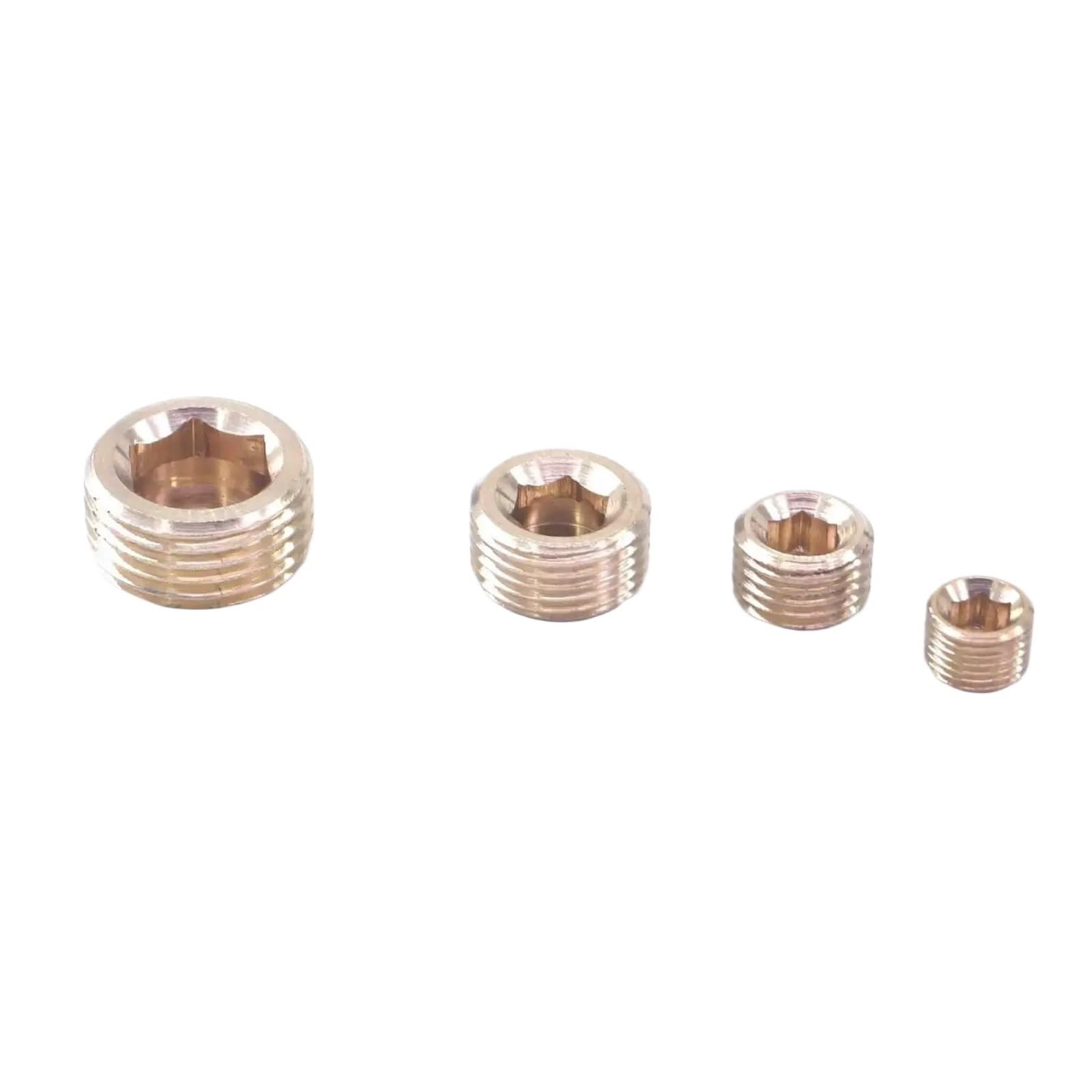Brass Male Cap M5 M6 M8 M10 M12 M14 M16 M18 M20 M22 Male Metric Thread Brass Countersunk Plug Socket Hex Head End Cap Pipe Stopper(M10x1)