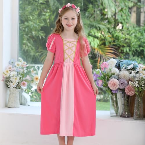 Disfraz Medieval Renacentista para Niñas 3-4T Rosa miniatura 2