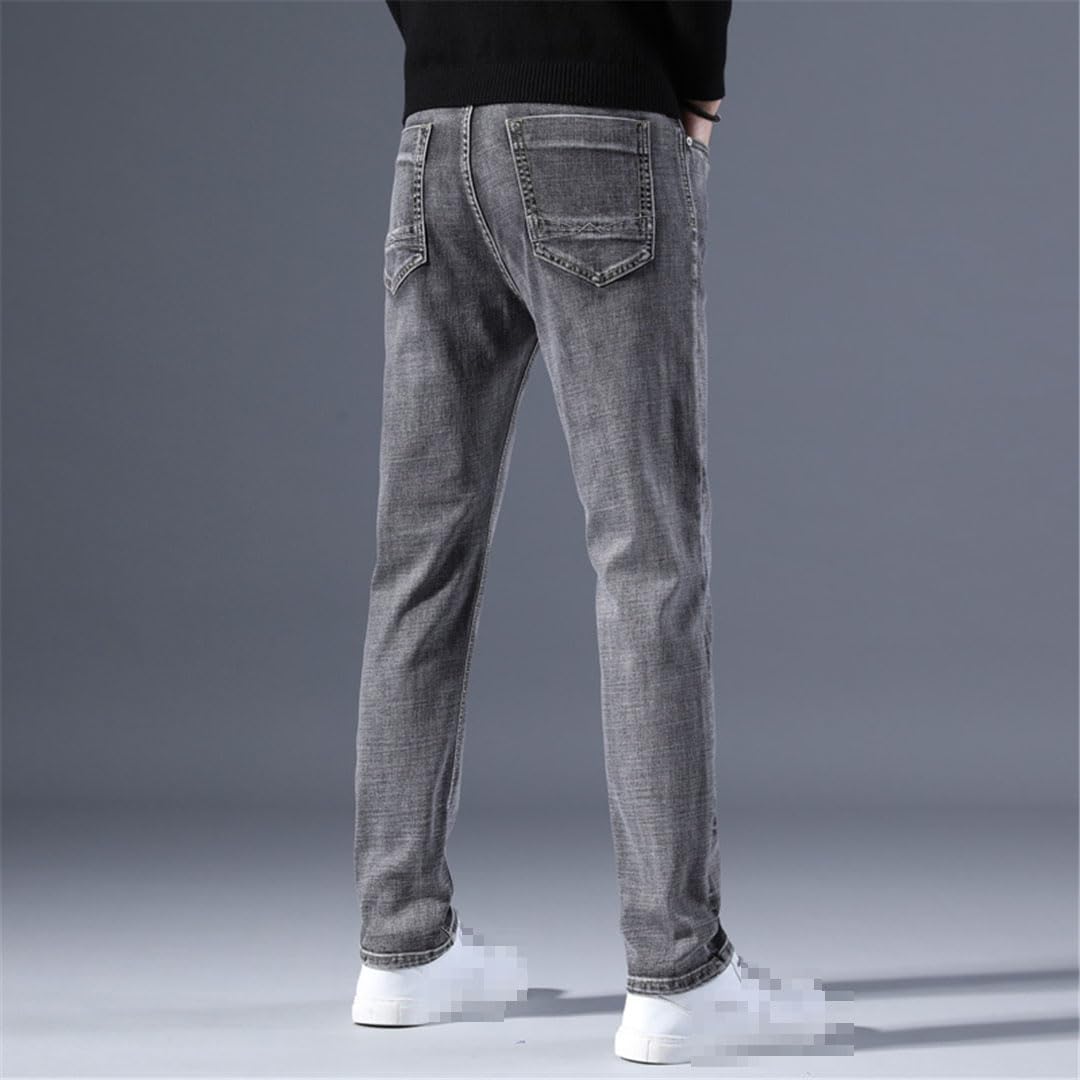 Vogrtcc Jeans da Uomo Pantaloni Lunghi Casual Slim Antiquati retrò di Grandi Dimensioni