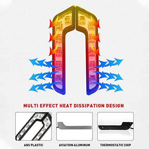Tfatf Led Daytime Running Light Kits 2Pcs 12V L Shaped Driving Lamp Daytime Running Fog Light Durable Waterproof Car Led Lamp #TOP5