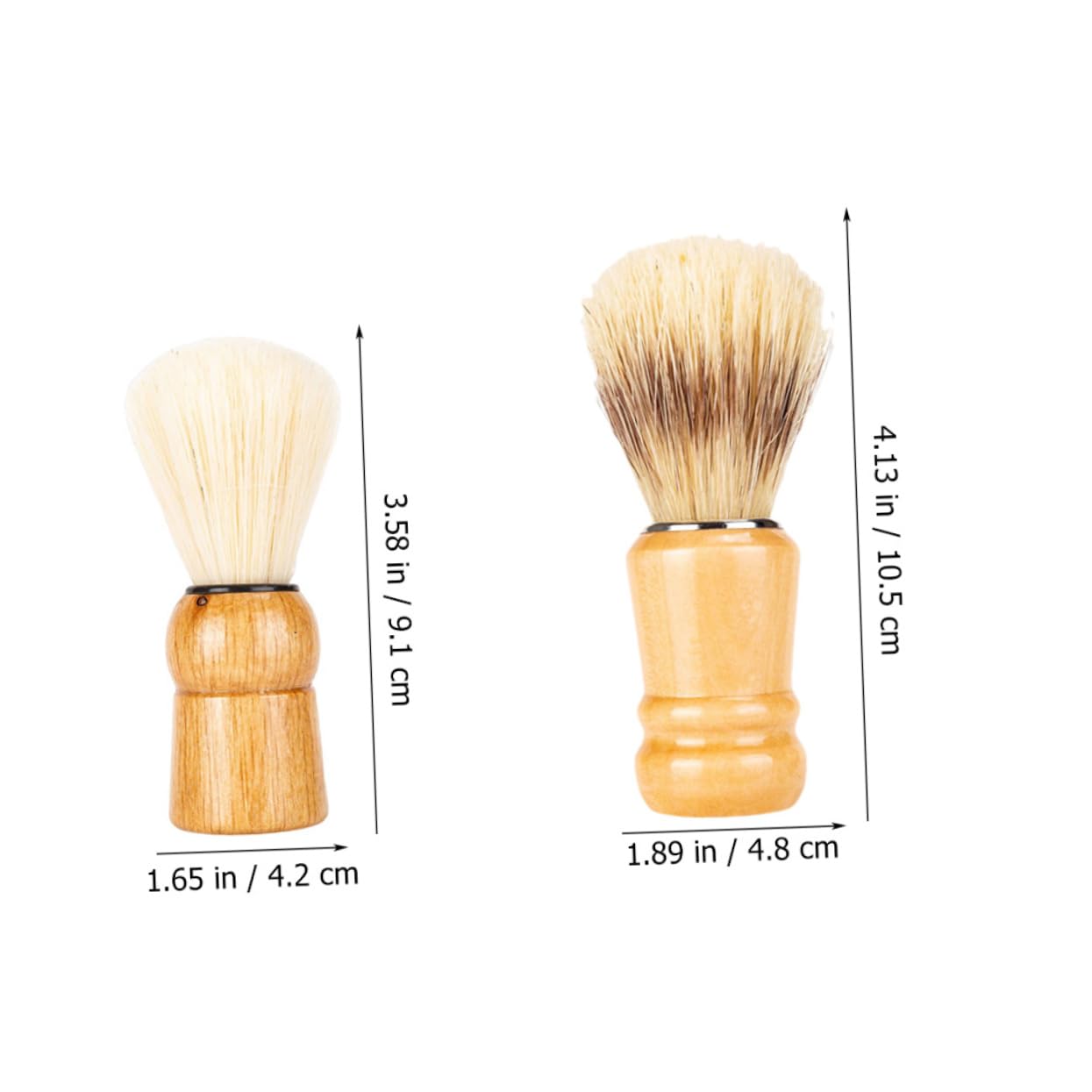 5 Set Di Pennelli Da Barba Per Uomo Con Manico in Legno 2 Pezzi*5