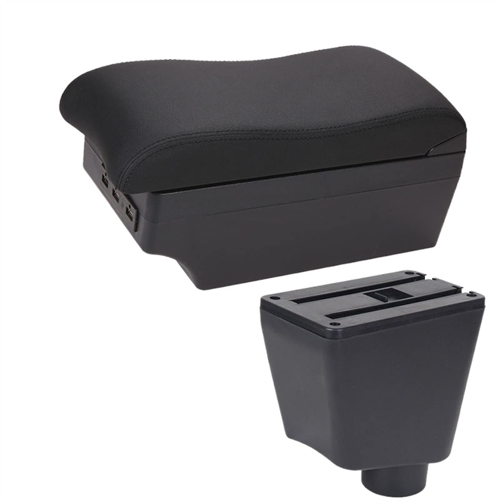 For Renault For Clio 3 4 Car Armrest Car Armrest Box Car Accessories Storage Box Holder Ashtray Curved Surface(A2 7USB)