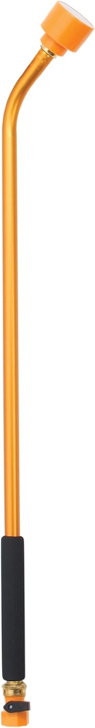 Dramm Sunrise Soft Rain Watering Spray Wand – 30” Long, Orange– Gentle Full-Flow Spray with Shut-Off Valve & 8” Foam Grip – Lightweight & Durable for Gardens, Hanging Baskets & Planters