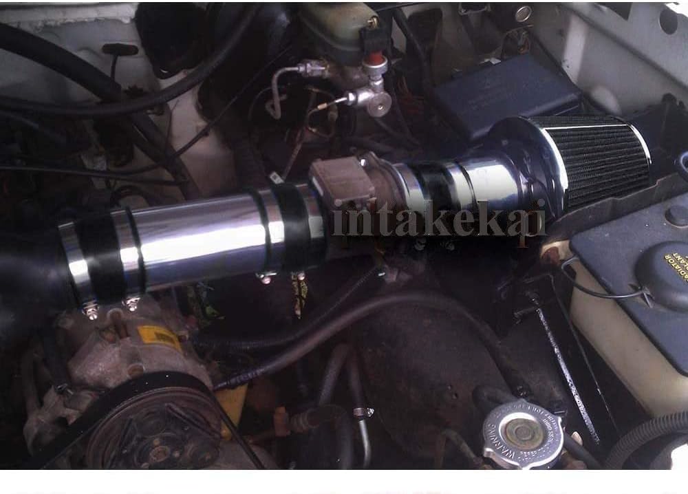 INTAKEKAI Performance Air Intake (Compatible with 1994-1996 FORD BRONCO F-150 5.0 5.0L 5.8 5.8L V8 MODELS) (WILL ONLY FIT VEHICLES HAS THE MAF SENSOR UNIT) (BLACK)