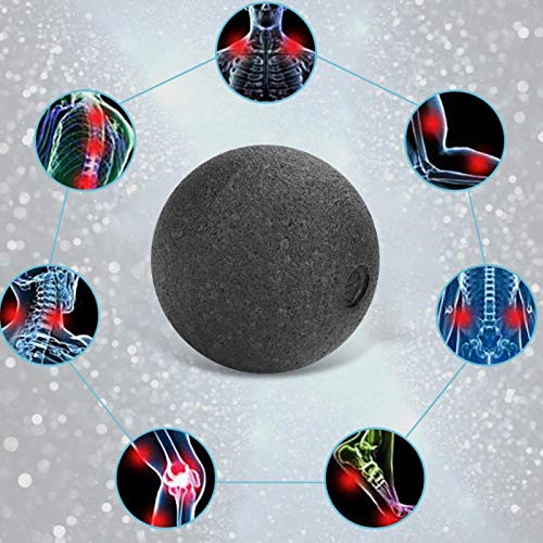 Pelota de masaje para yoga, rodillo de espuma ergonómico suave para ejercicio de estabilidad para yoga (Negro, pelota única de 8 cm) miniatura 5