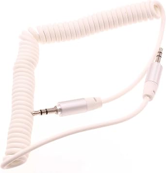 Aux Cable 3.5mm Adapter Compatible with TCL 30/30 XE/40 X/40 XE/50 XE/50 LE 5G, Car Stereo Aux-in Audio Cord Speaker Jack Wire Coiled