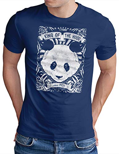T-shirt OM3 King-of-The-Hood finitions soignées bleu royale 4XL