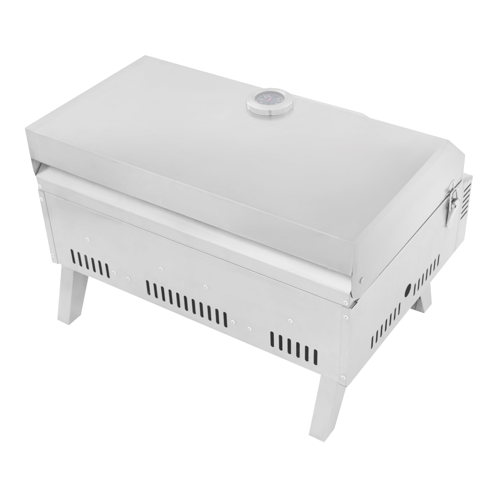 Barbecue a gas in acciaio inox con 2 tubi a forma di U, barbecue da campeggio, controllo indipendente, barbecue da picnic