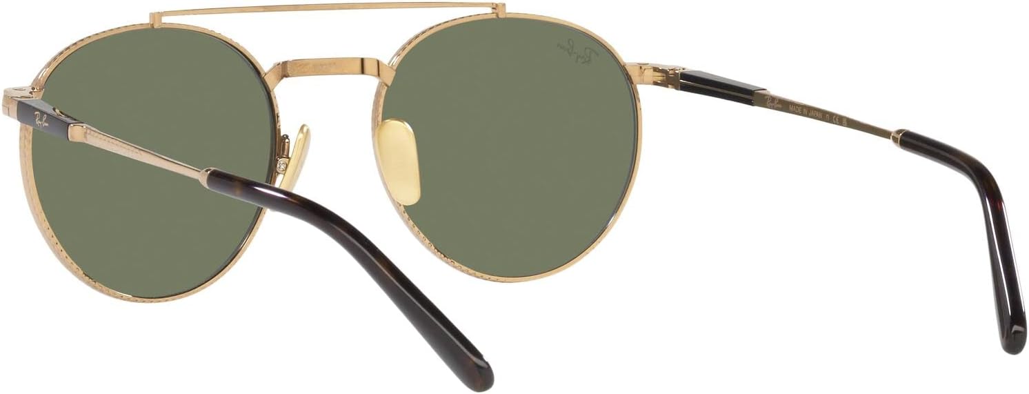 Ray-Ban Rb8237 Round Ii Titanium Sunglasses Gold/Green 50 Millimeters image 6 of 7 B09WJHG7GS