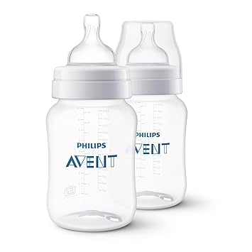 Philips Avent Anti Colic Baby Feeding Bottle 260ml (Twin Pack)| Anti-Colic Value Help Reduce Air Ingesion | SCY103/20 - image, photos